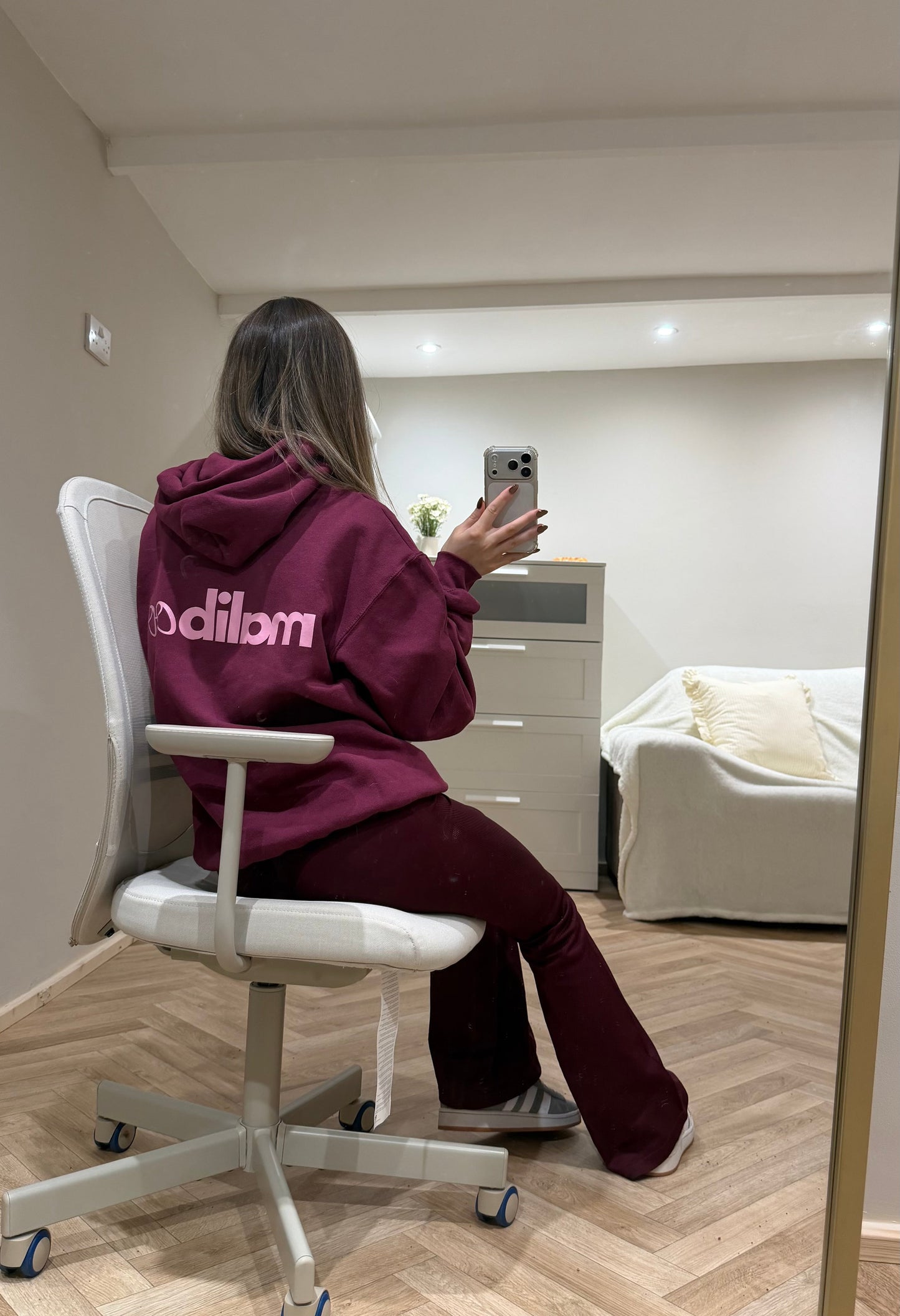 BURGUNDY & PINK Maliboo Originals Hoodie