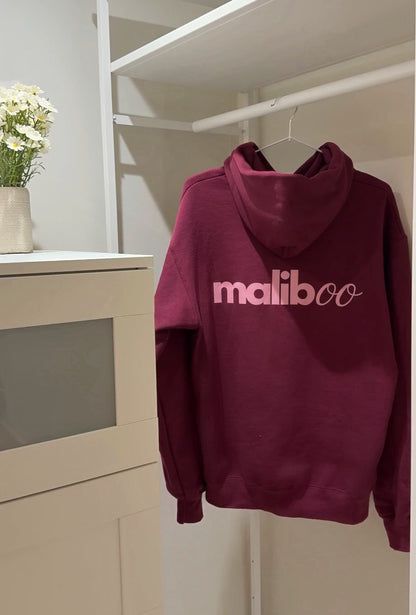 BURGUNDY & PINK Maliboo Originals Hoodie